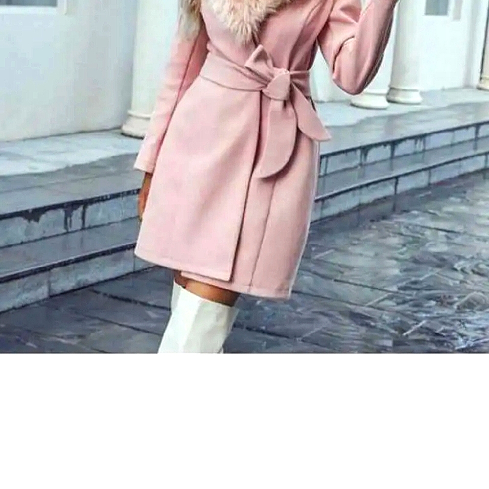 Contemporary pink trench coat